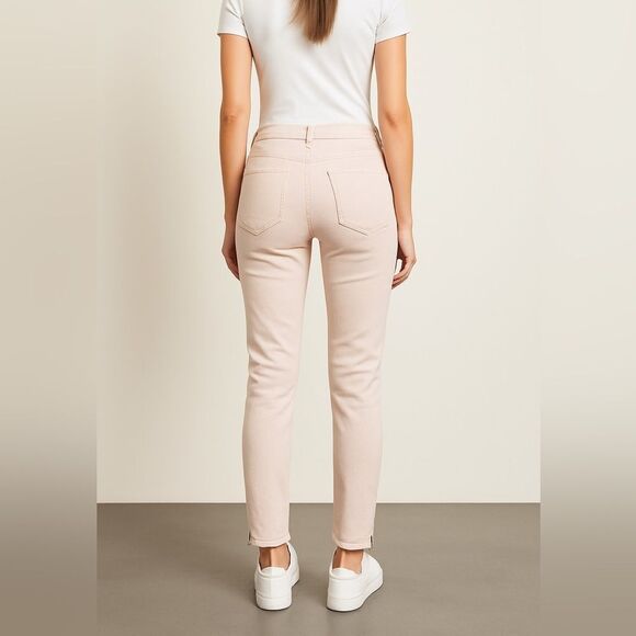 Stella McCartney Jessica Slim Jeans – Light Pink, Ankle Zip Detail, Size 30 - Picture 3 of 6